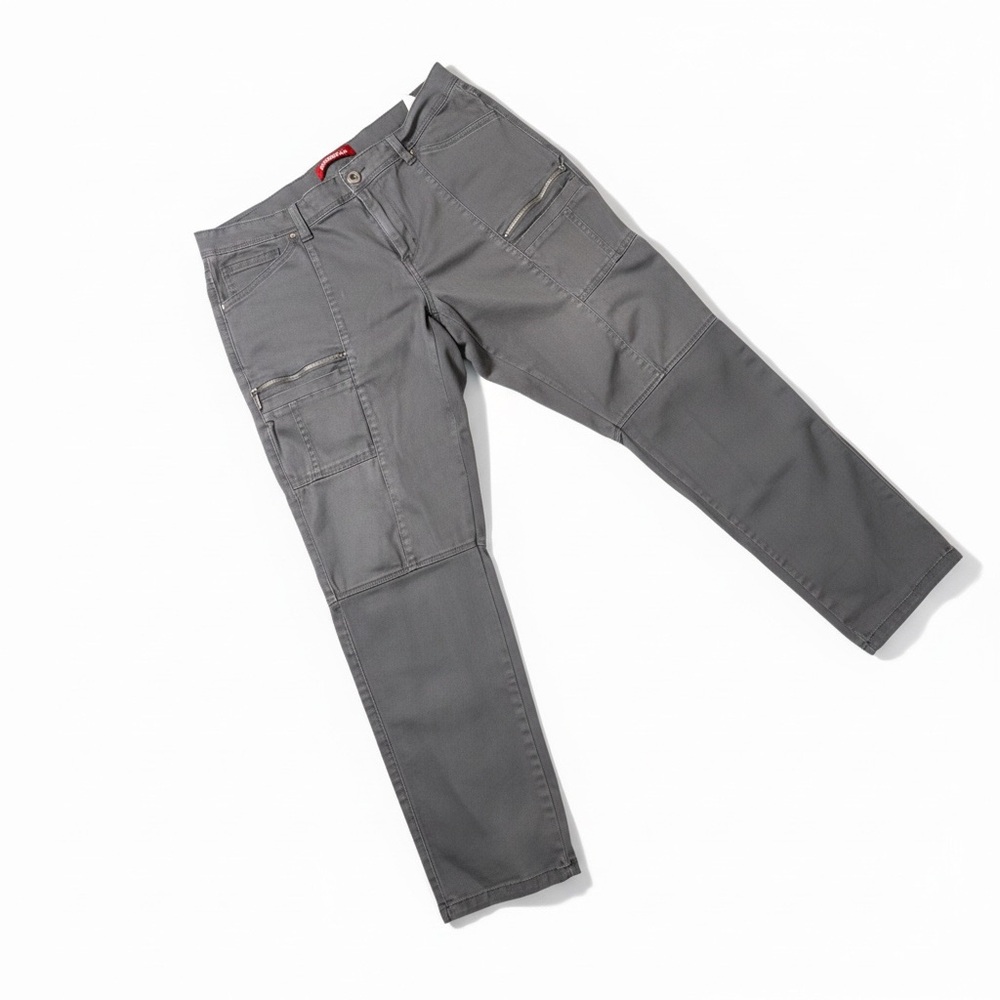 UNIONBAY Gray Cargo-Utility Pants Size 17 Juniors Relaxed Fit - Picture 3 of 9